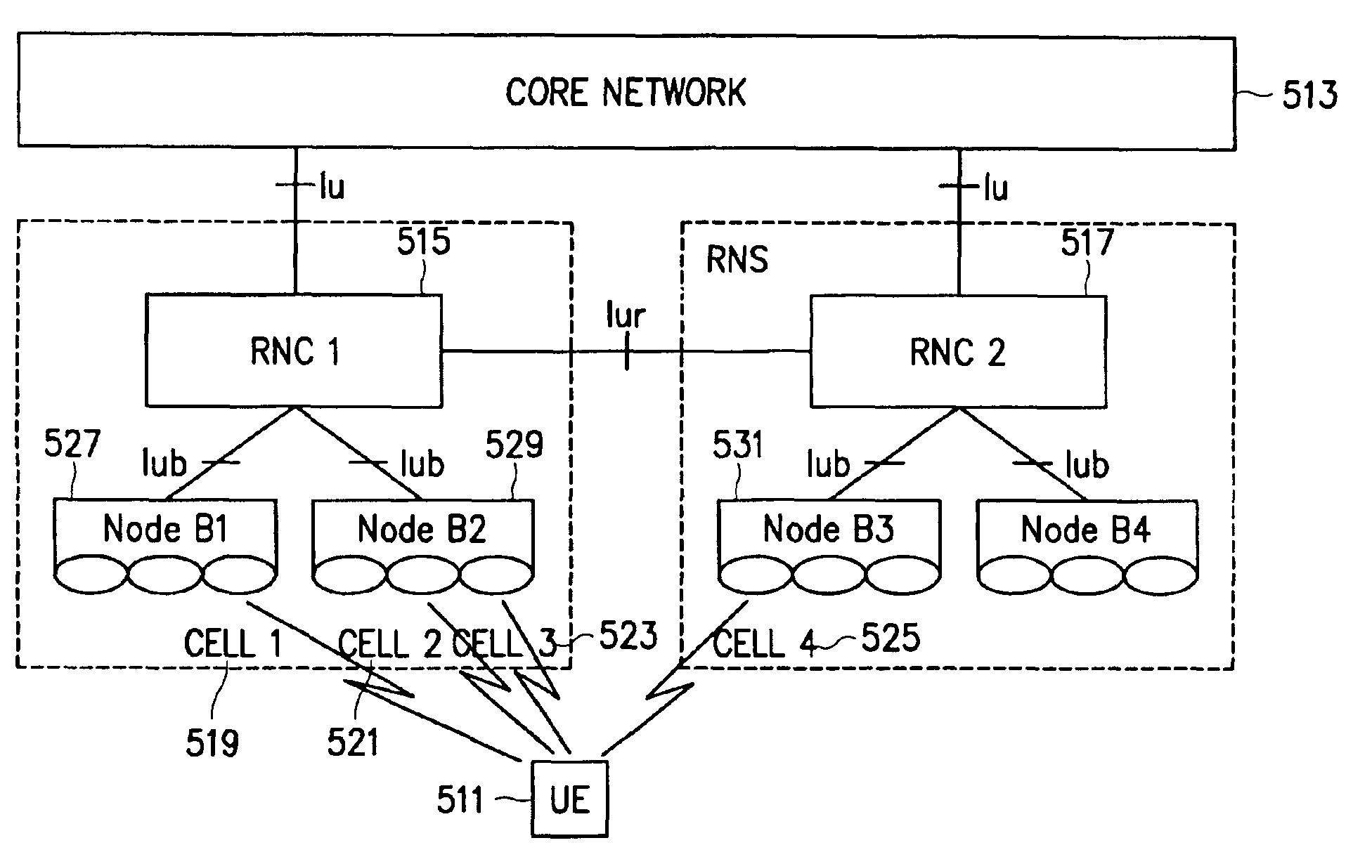 Method for controlling transmission point of a dedicated channel in a CDMA communication system supporting an uplink synchronous transmission scheme