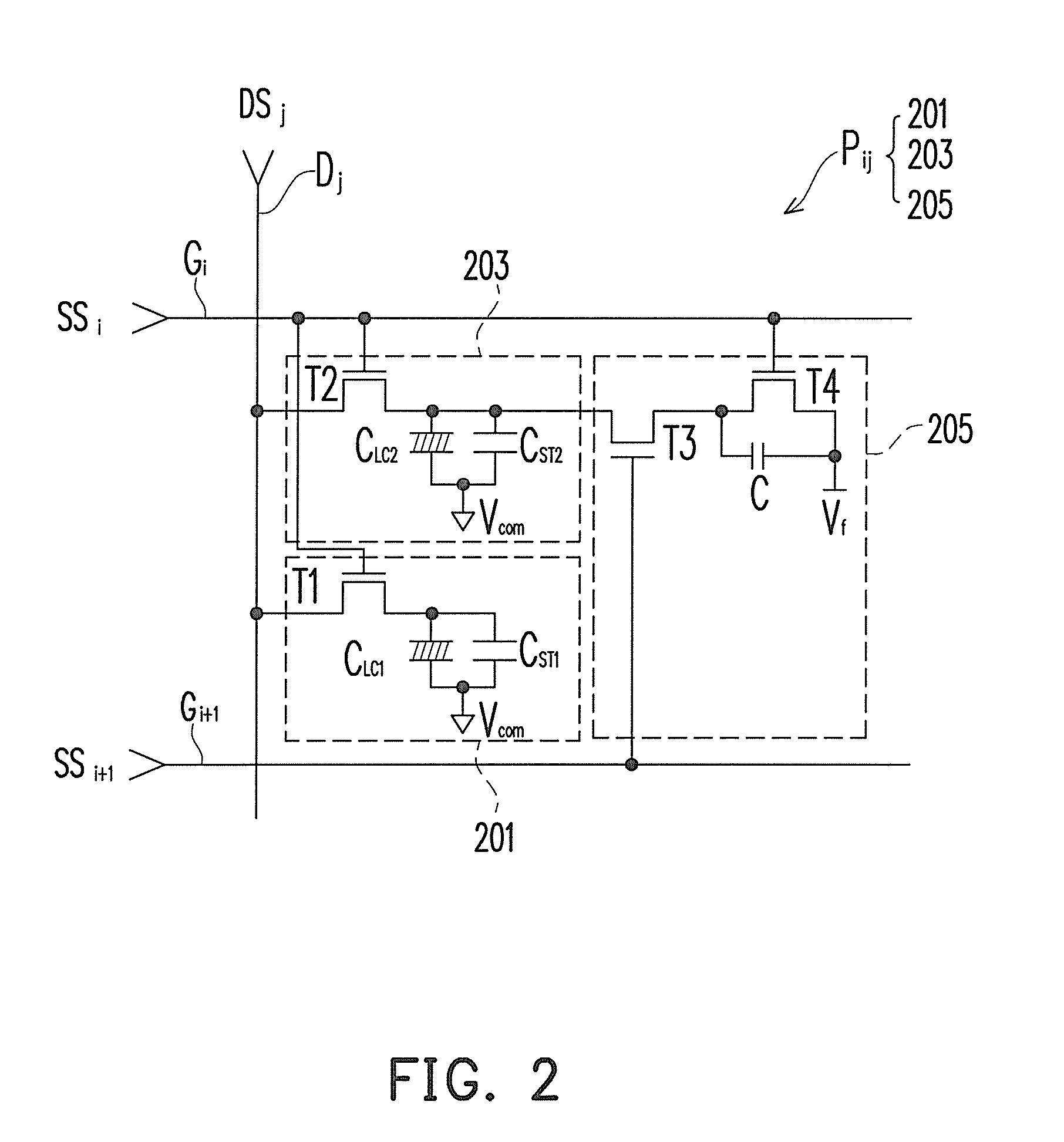 Liquid crystal display panel and method for driving pixels thereof