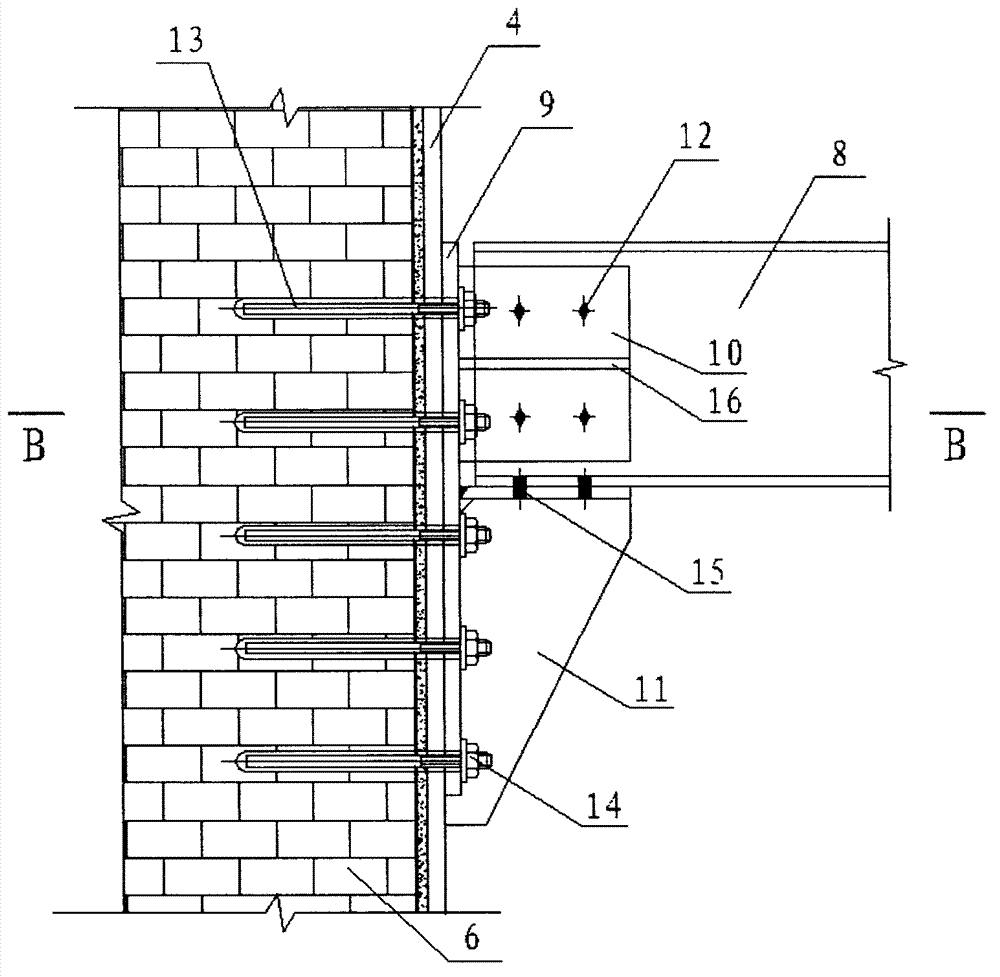 Multi-story masonry dwelling unit-door external elevator structure and construction method thereof