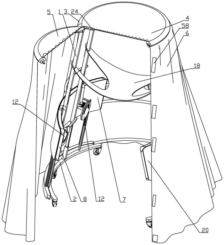 Medicine fumigation therapy and local thermal therapy frame for medical oncology