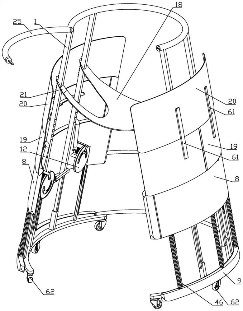 Medicine fumigation therapy and local thermal therapy frame for medical oncology