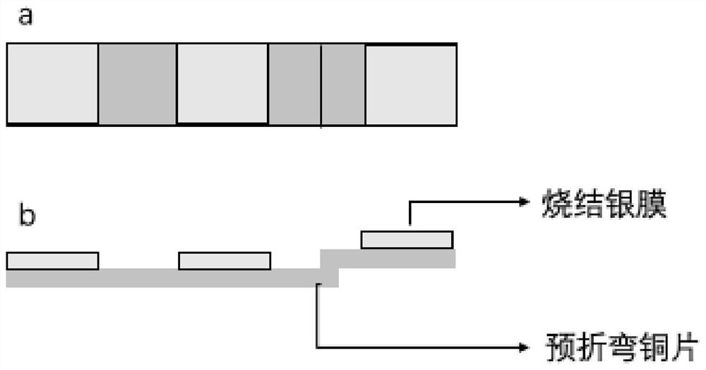 A packaging material structure layer for front connection of high junction temperature power module chips and its manufacturing method