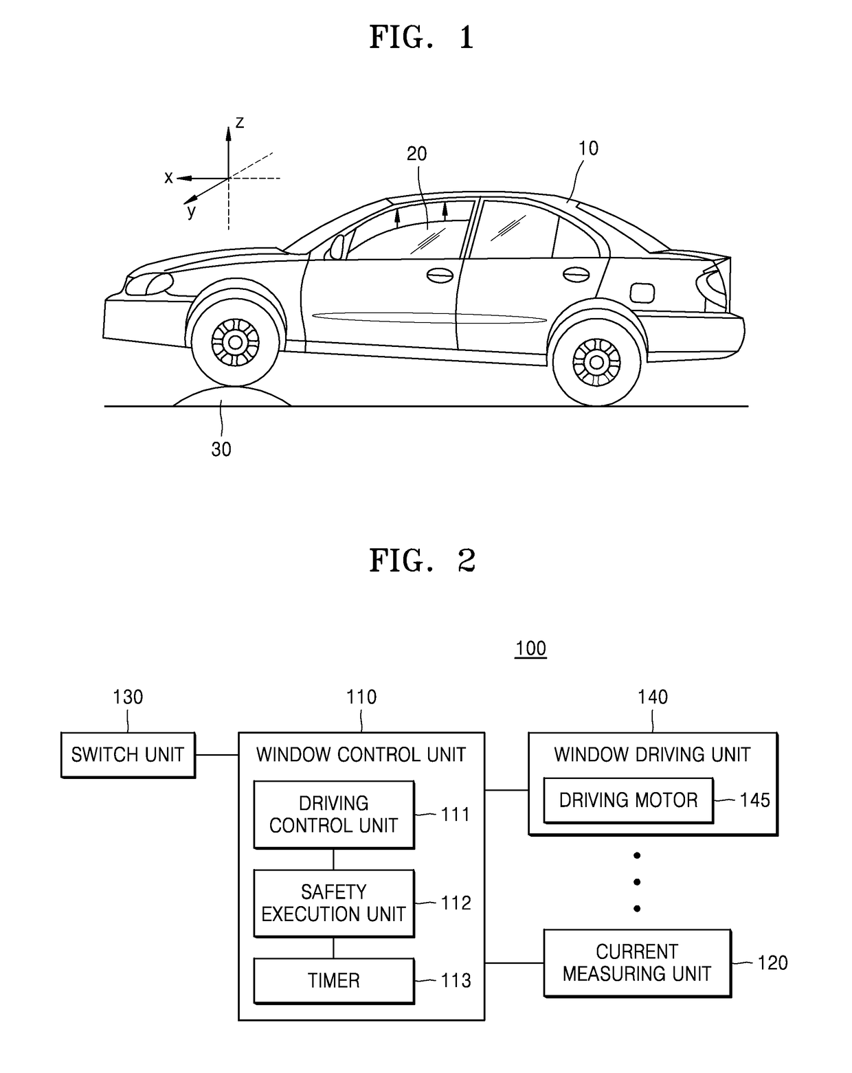 Apparatus for and method of controlling power window by using output current of motor