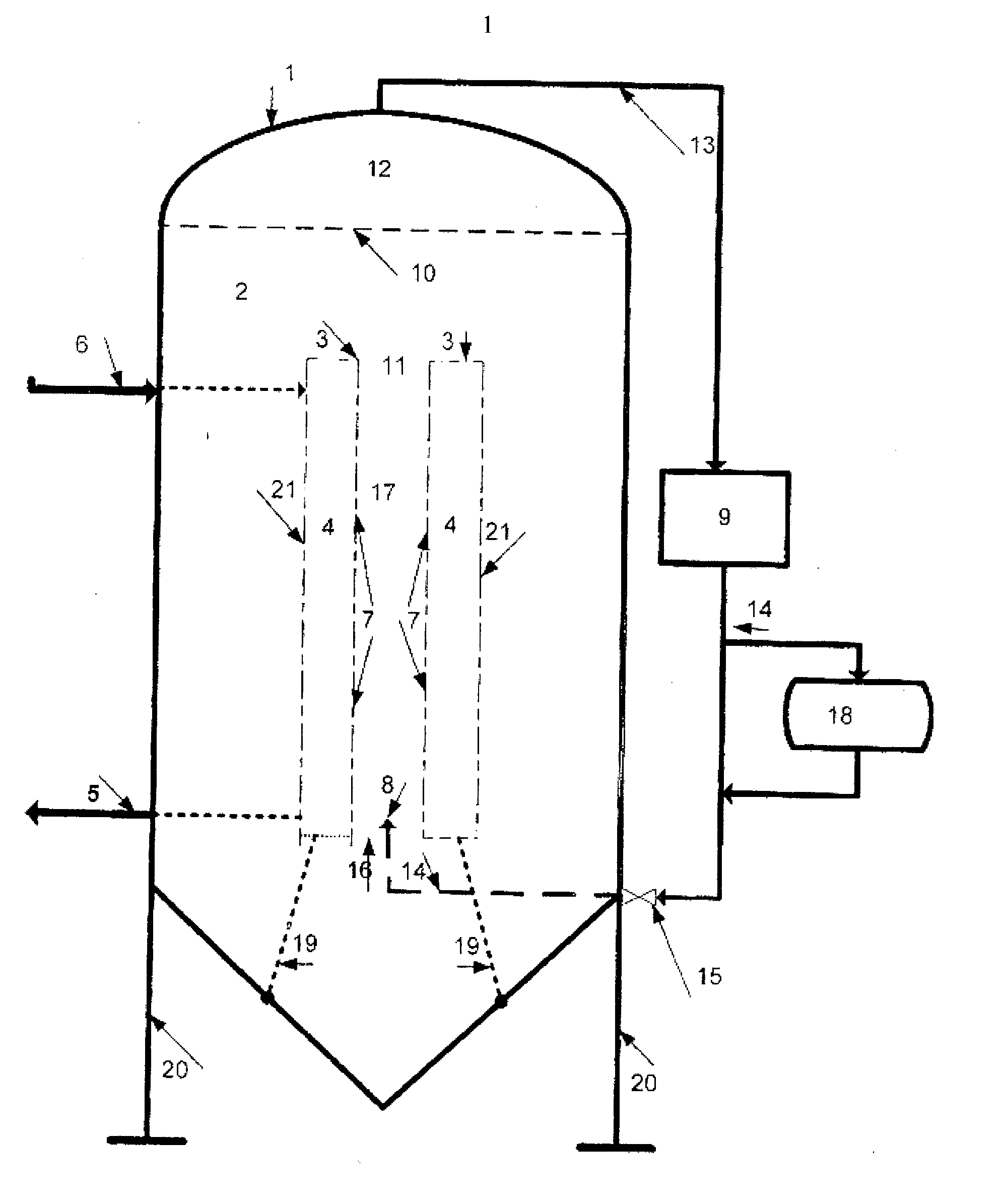 Reduction of the cooling time of the beer in processing tanks by injecting carbon dioxide gas