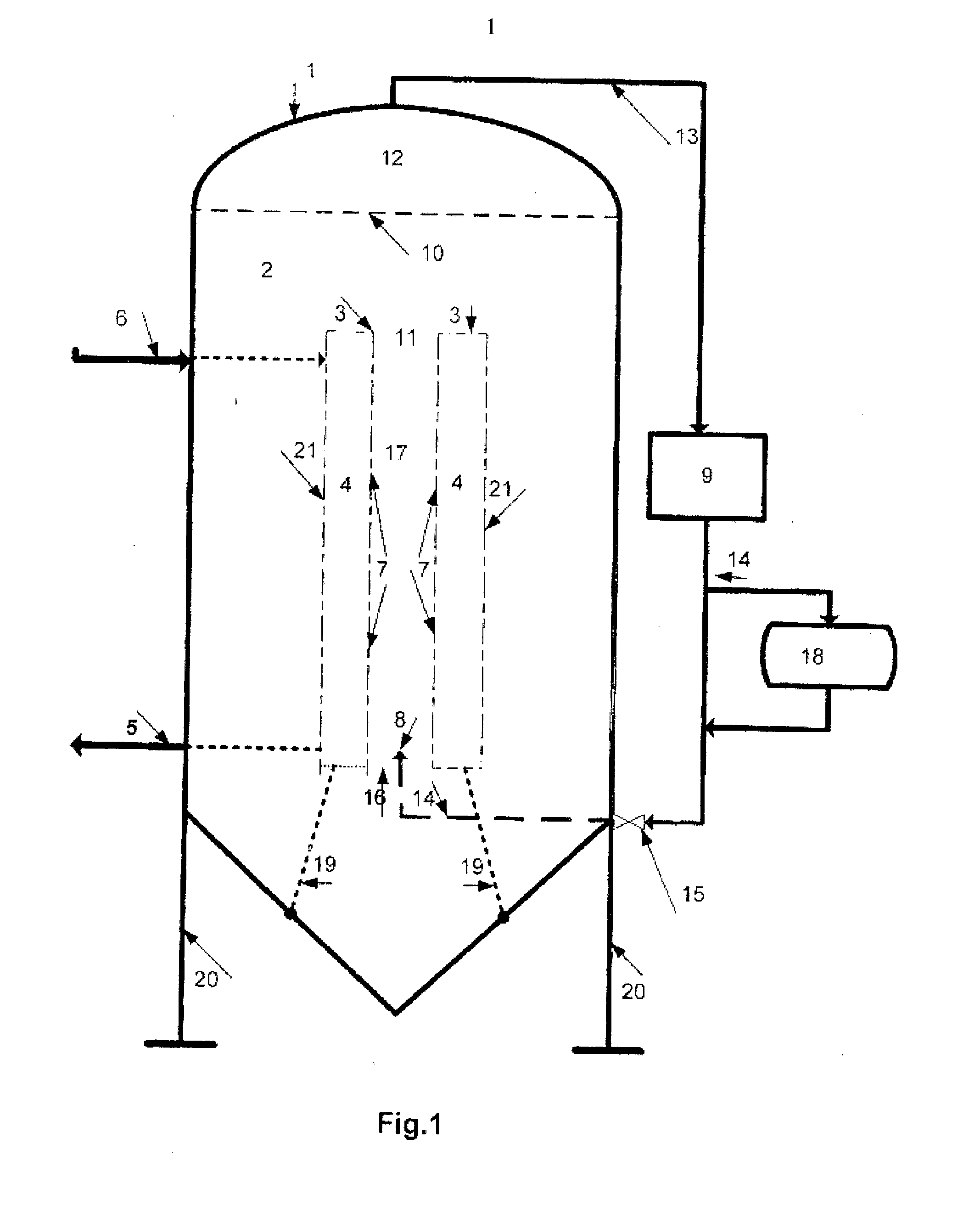 Reduction of the cooling time of the beer in processing tanks by injecting carbon dioxide gas