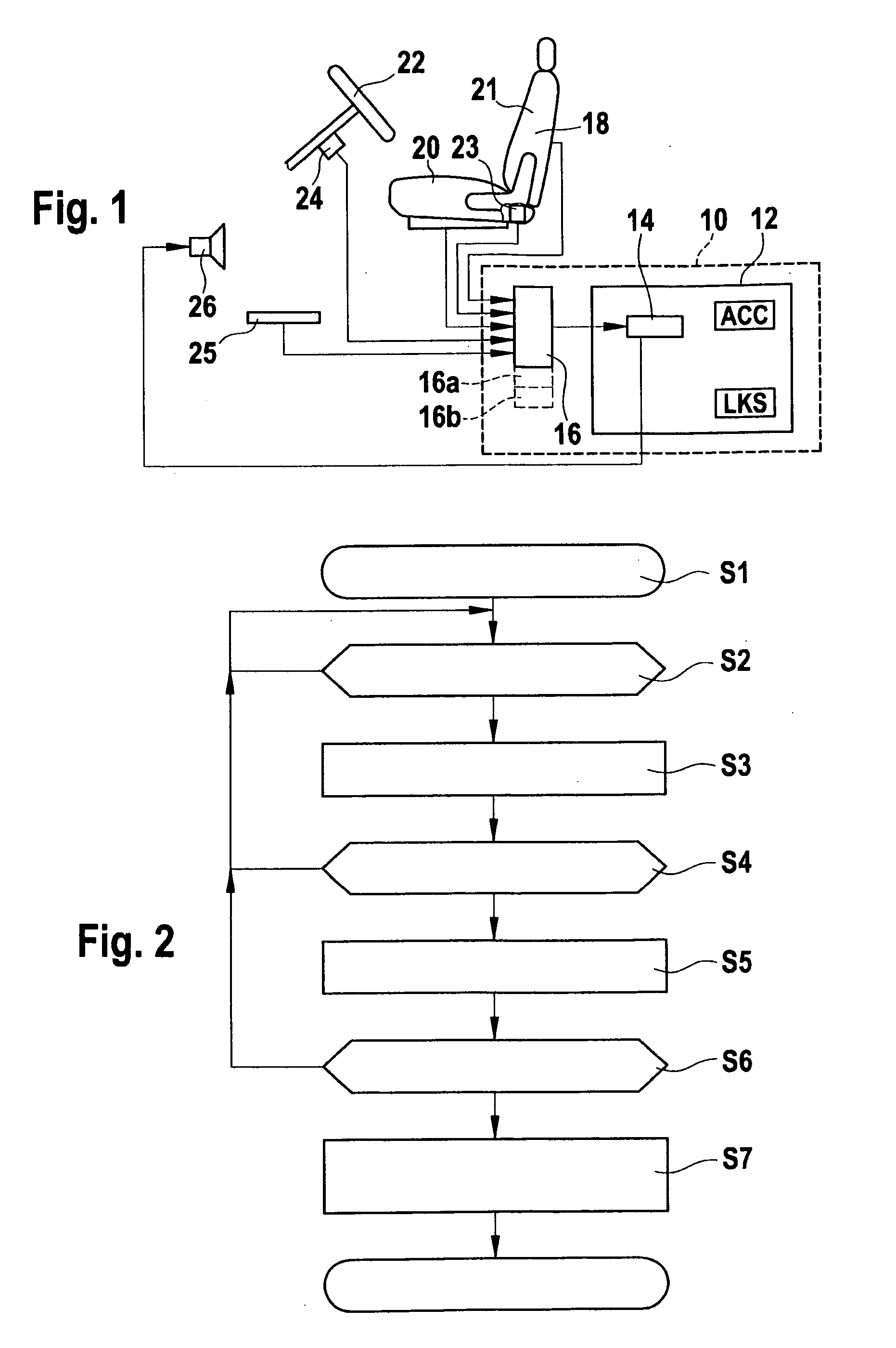 Driving assistance system having presence monitoring