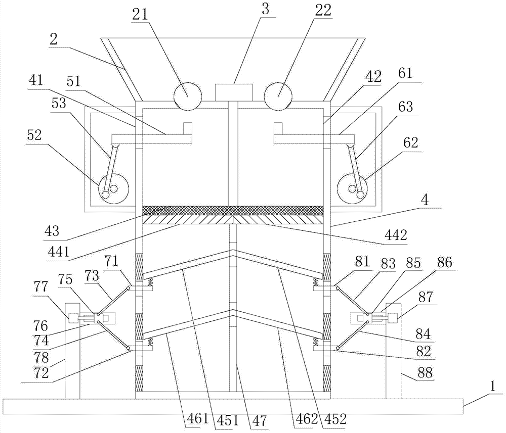 A corn grain grading and screening device with good screening effect