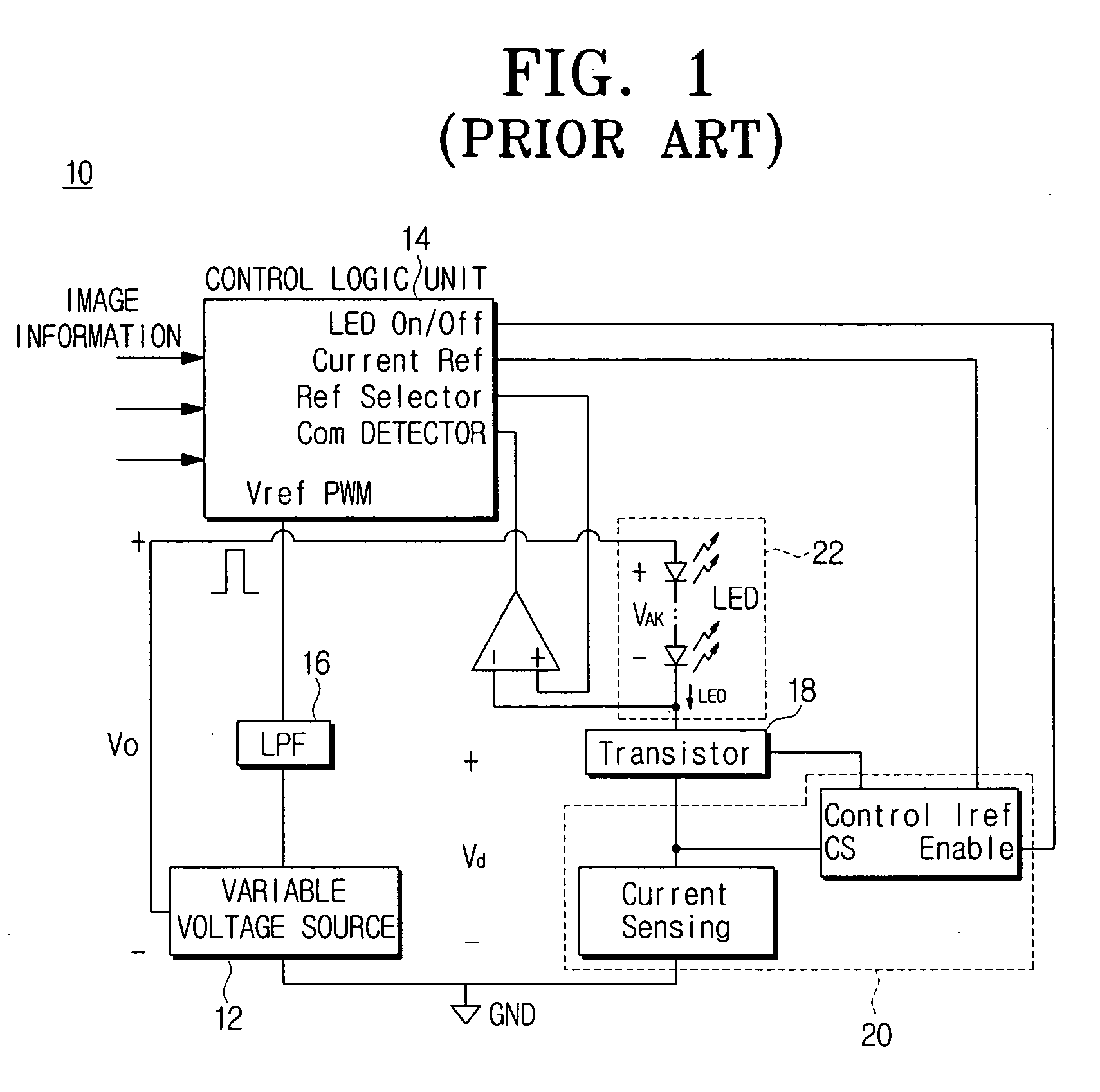 Light emitting device and method of controlling the same