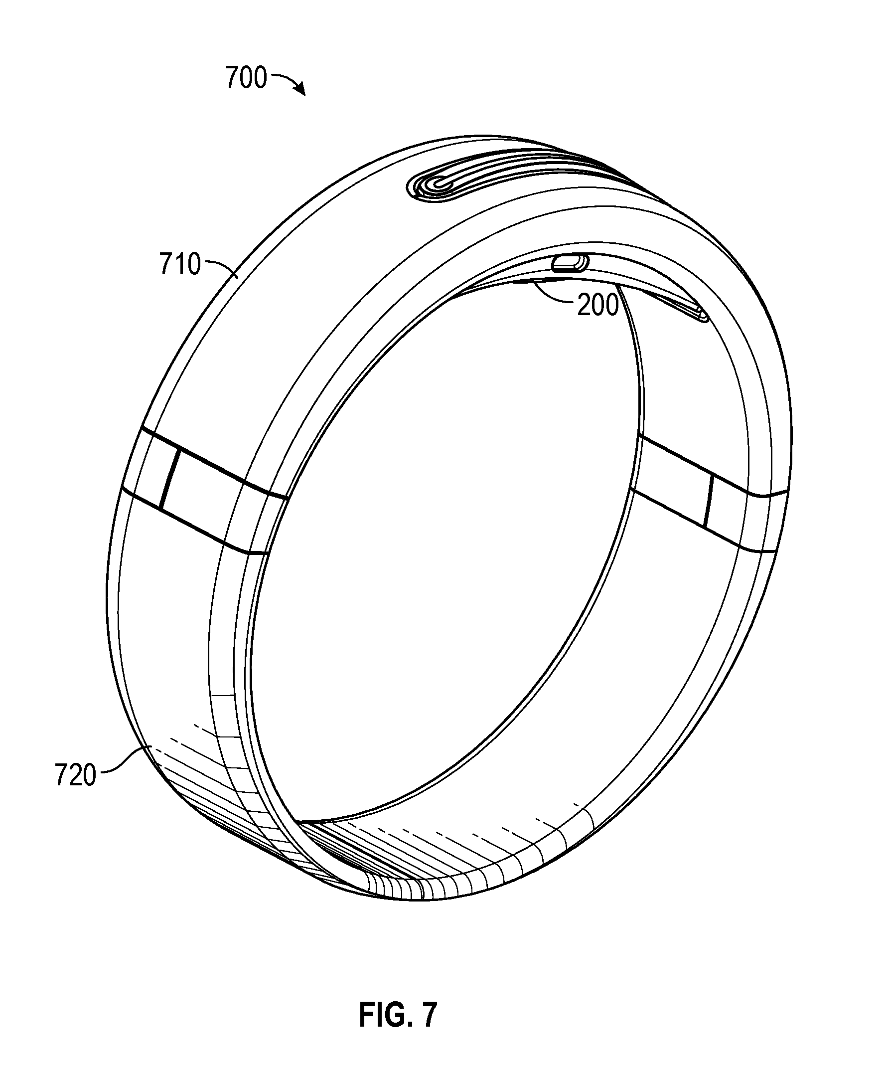 Wearable activity monitoring device secured by a wristband with an interchangeable section