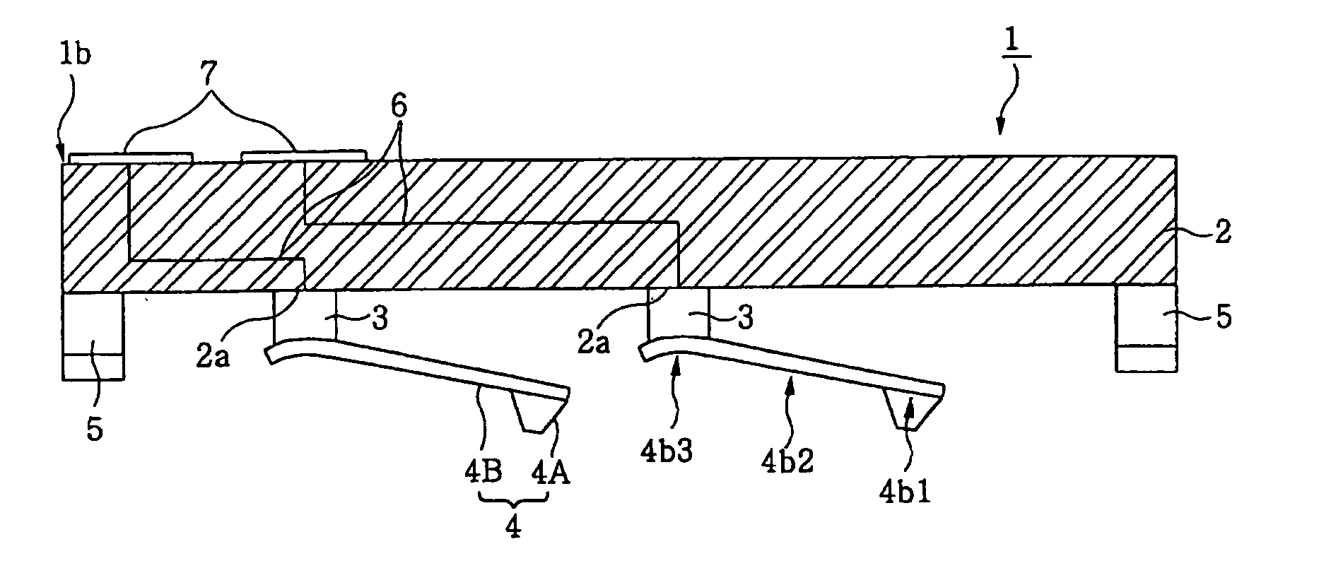 Probe with trapezoidal contactor and device based on application thereof, and method of producing them