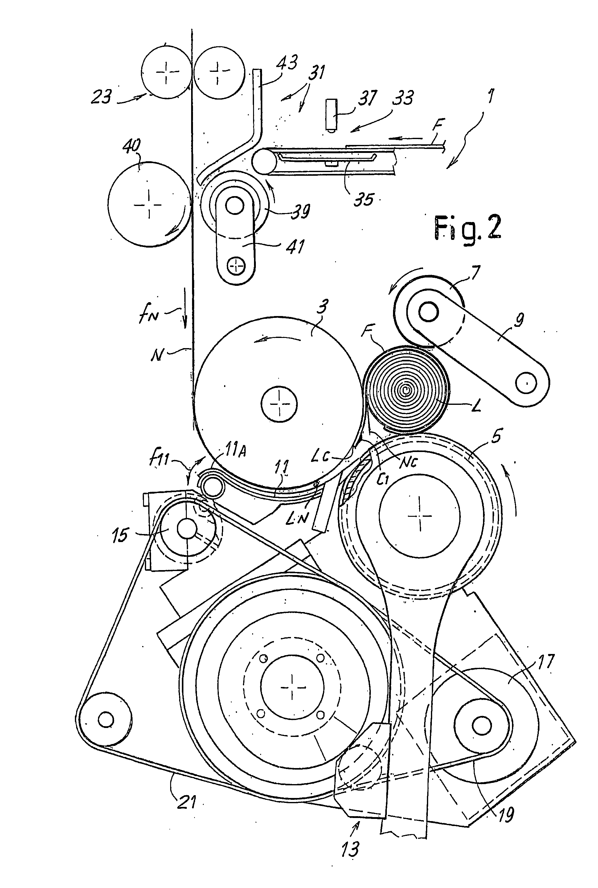 Method and device for manufacturing rolls of web material with an outer wrapping