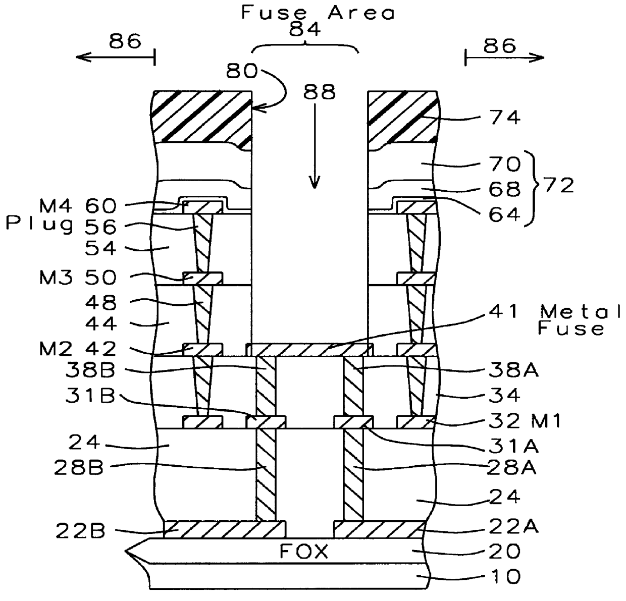 Fabrication of metal fuse design for redundancy technology having a guard ring