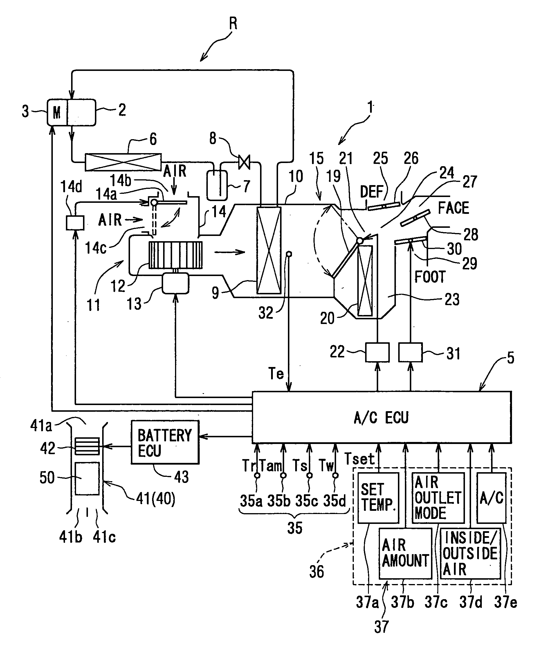 Battery cooling system for vehicle