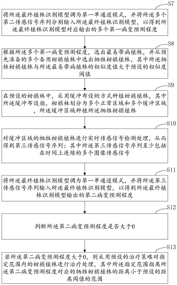 Huanglongbing prevention and control method and device based on plant identification model and computer equipment