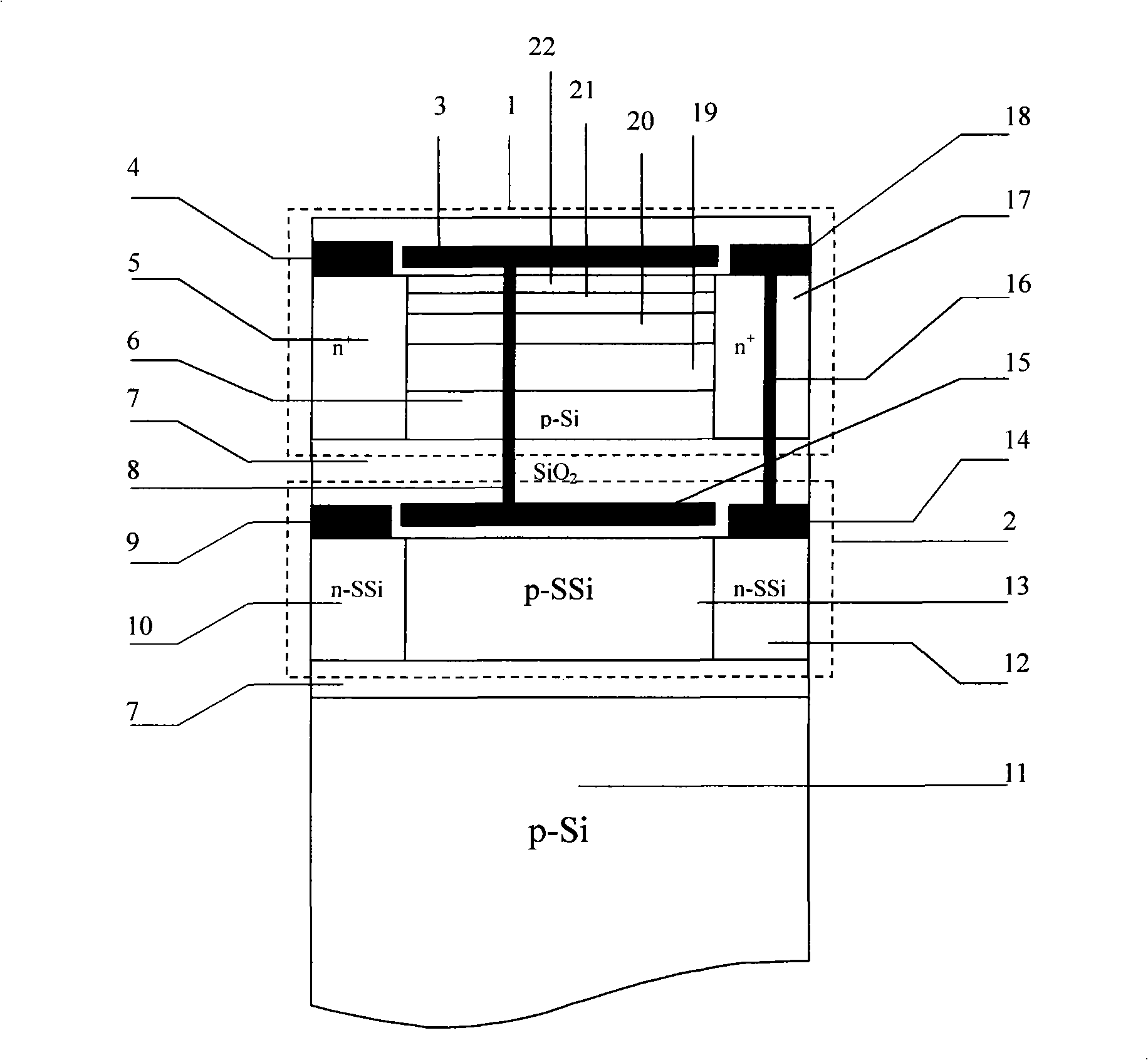 Three-dimensional quantum well NMOS integrated component and preparation method thereof