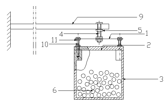 Particle damping vibration absorbing device