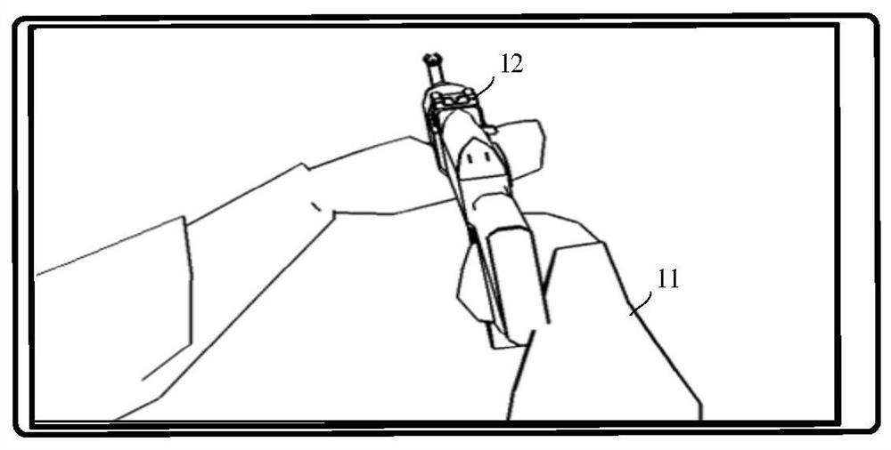 Aiming position display method and device, electronic equipment and storage medium