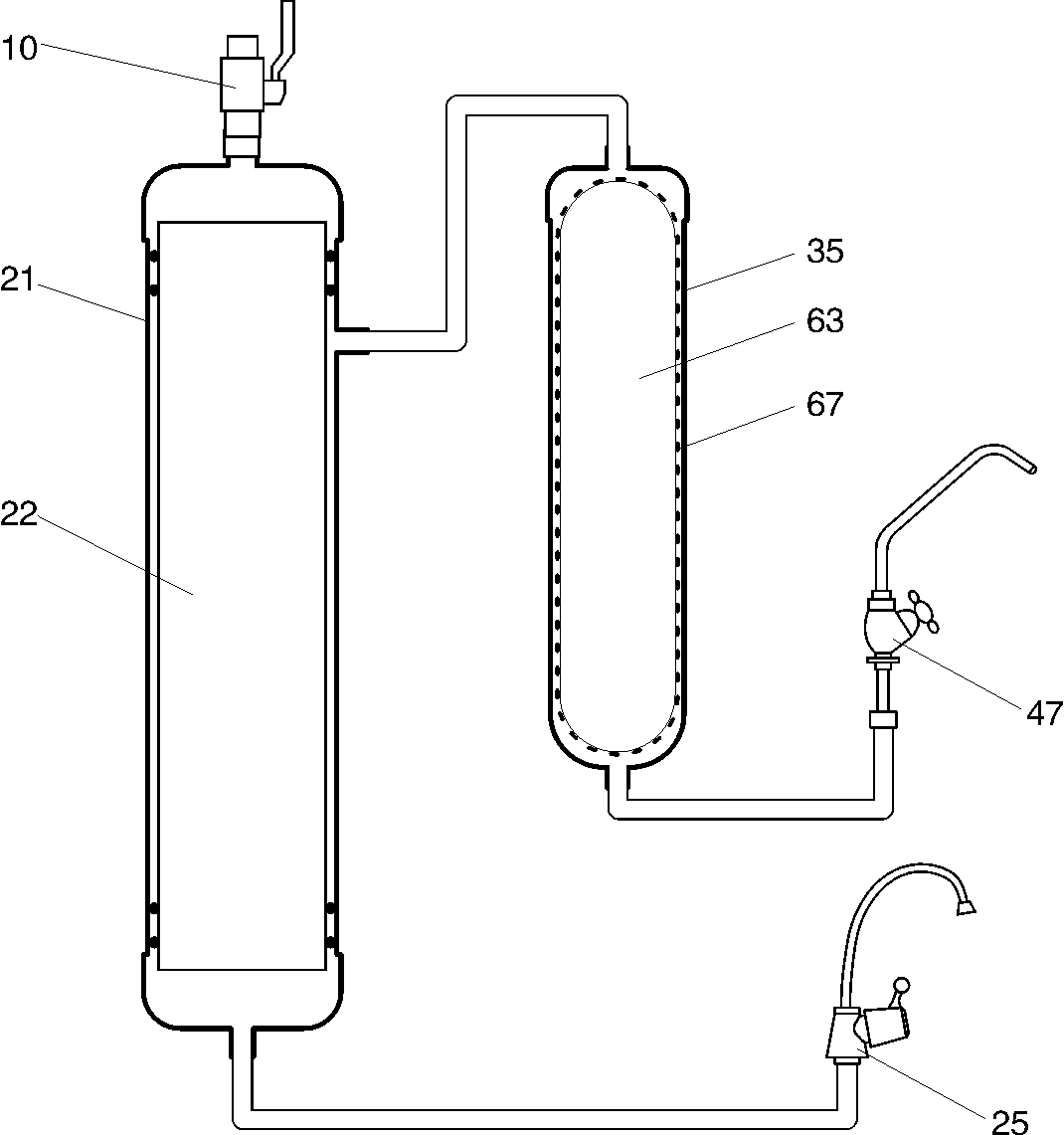 Air bag used for water treatment, and water purification device with same