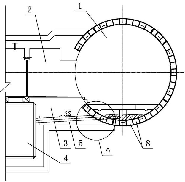 Contact tunnel also serving as pump station structure between shield tunnels and construction method thereof