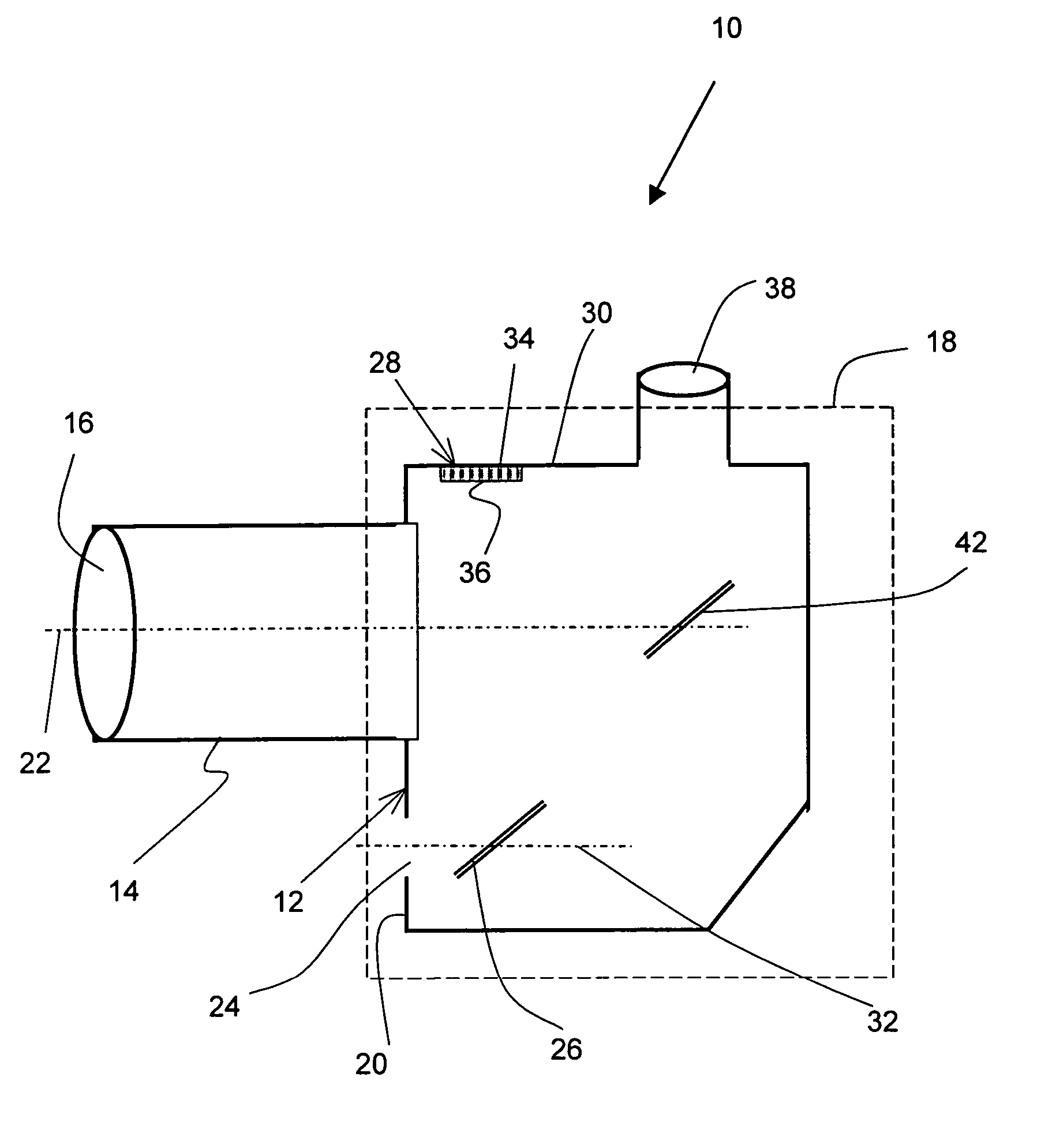 Solar telescope with integrated alignment mechanism