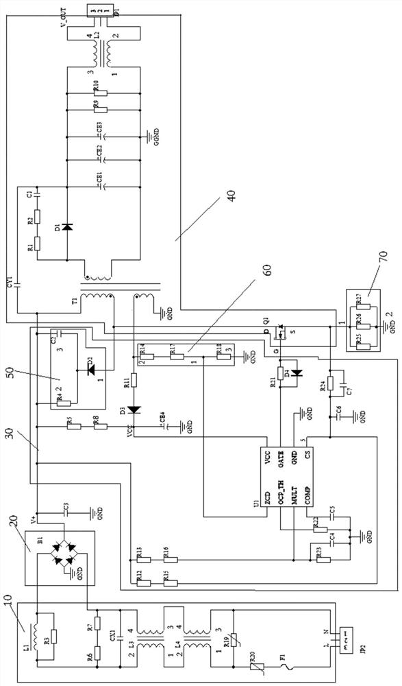 LED down lamp driving controller