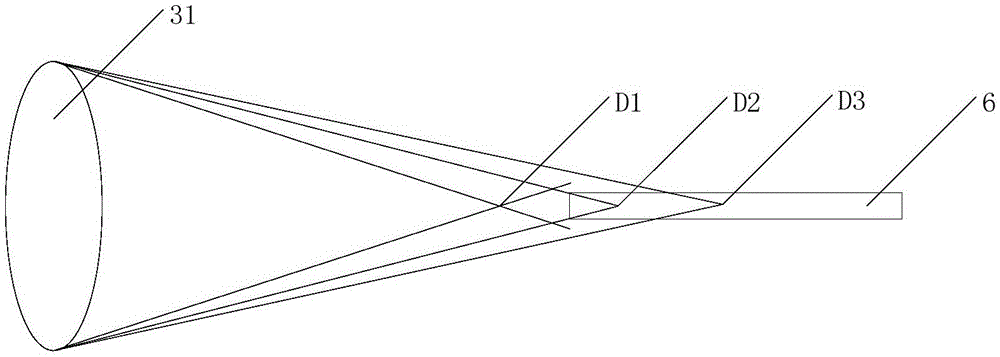 Two-stage focusing sunlight concentrating device
