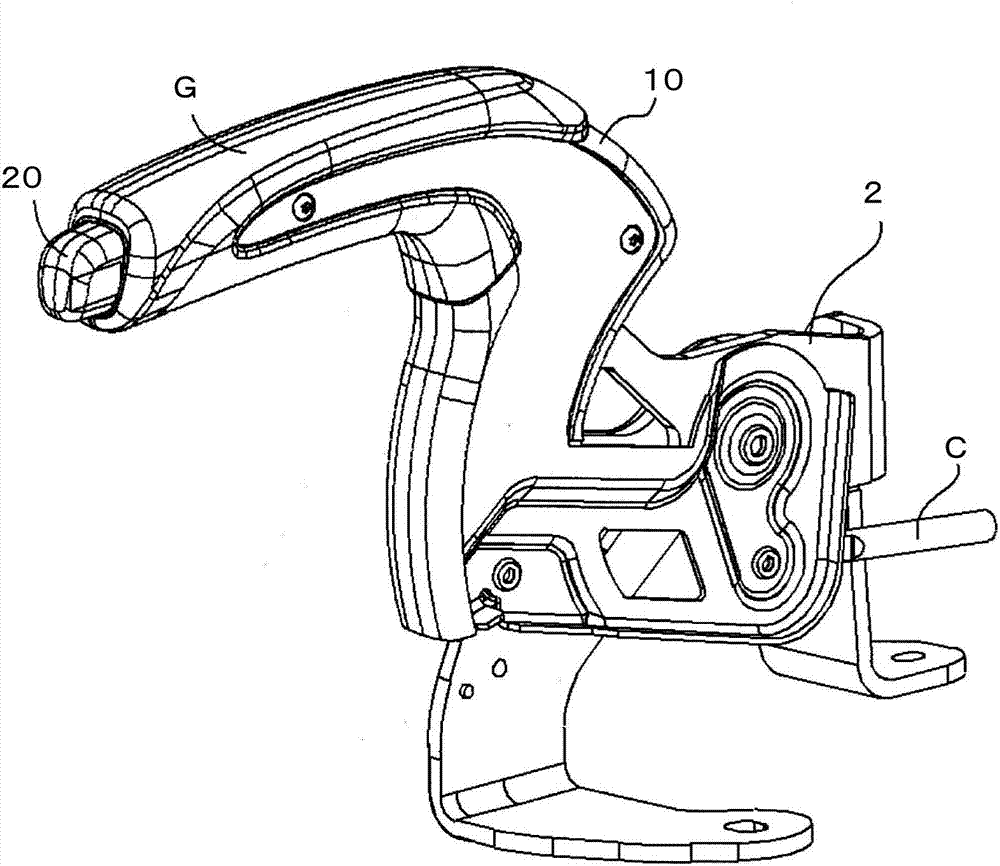 Assembled structure of brake release knob