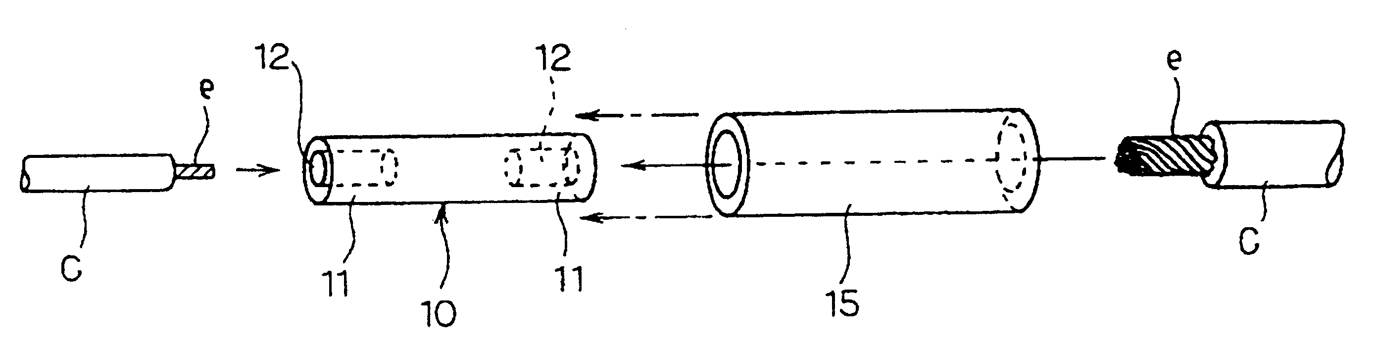 Crimping terminal for connection between electric cables