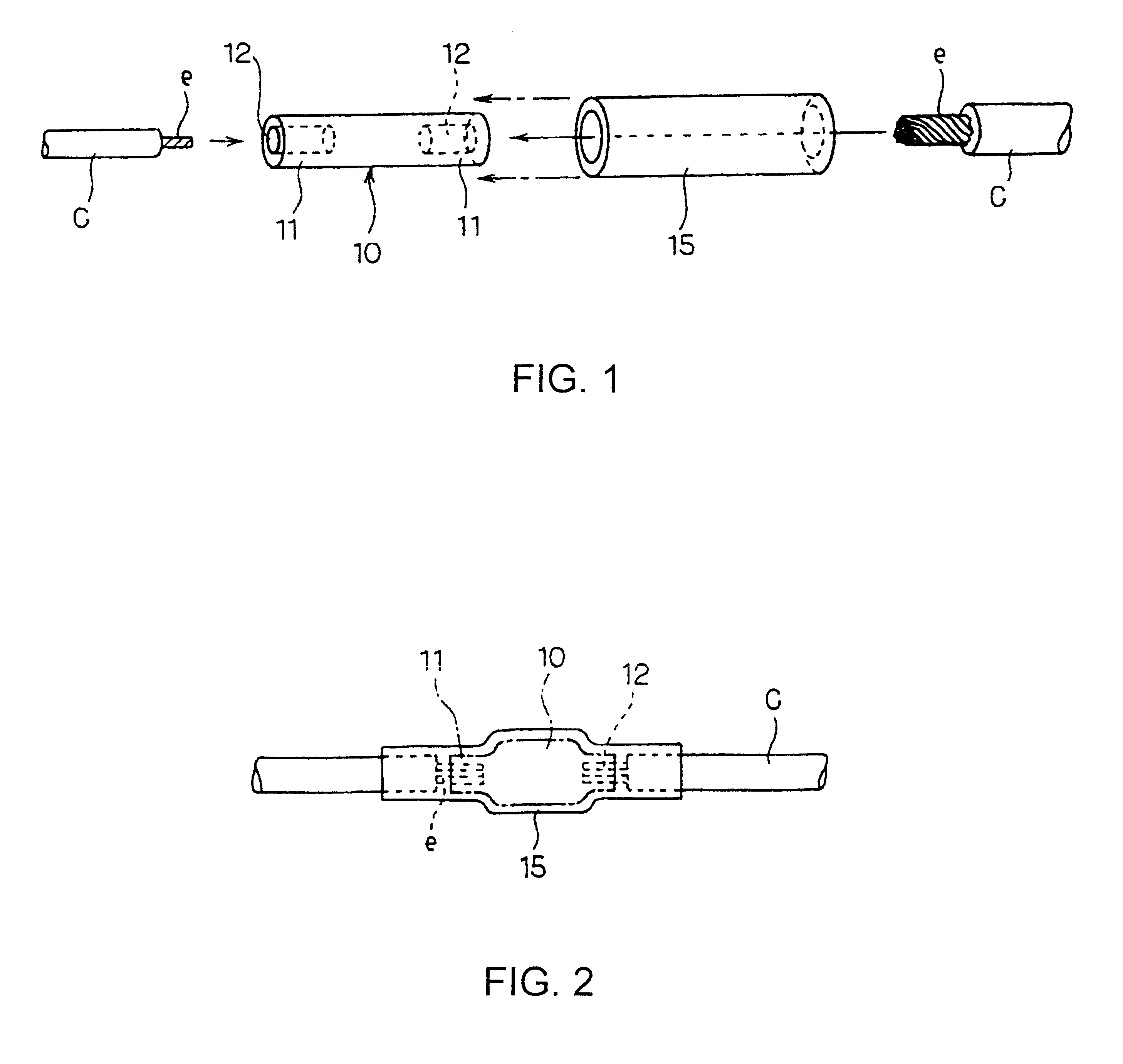 Crimping terminal for connection between electric cables