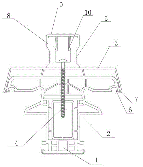 Aluminum plastic reinforced type mullion structure