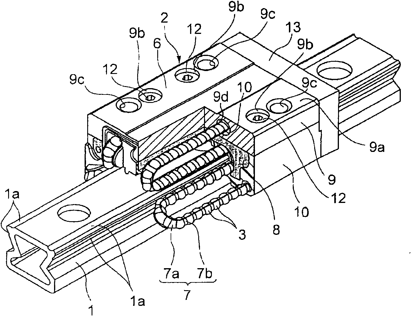 Motion guide device and method of producing the same