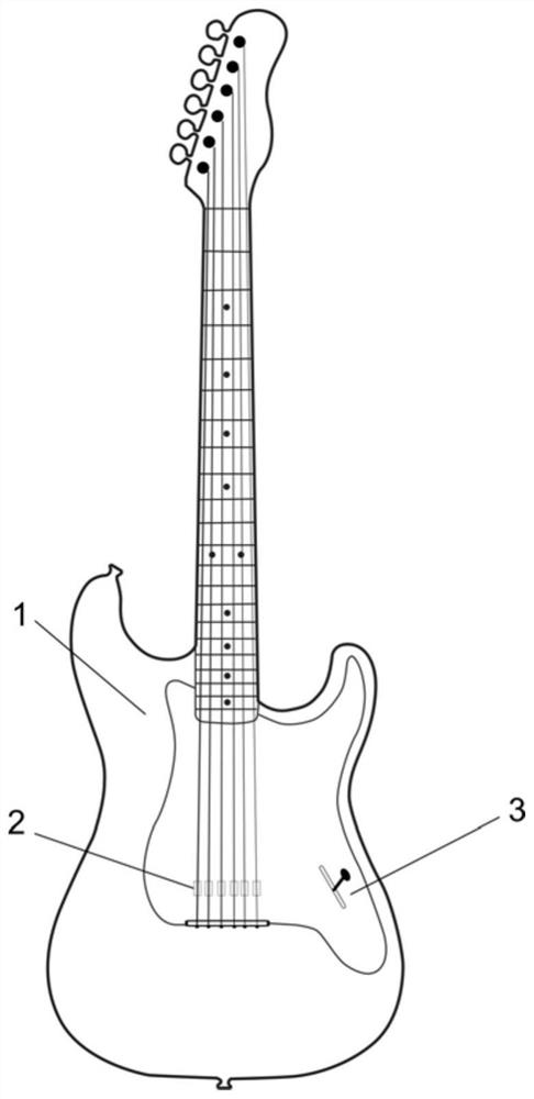 Novel guitar and method for calling timbre of guitar