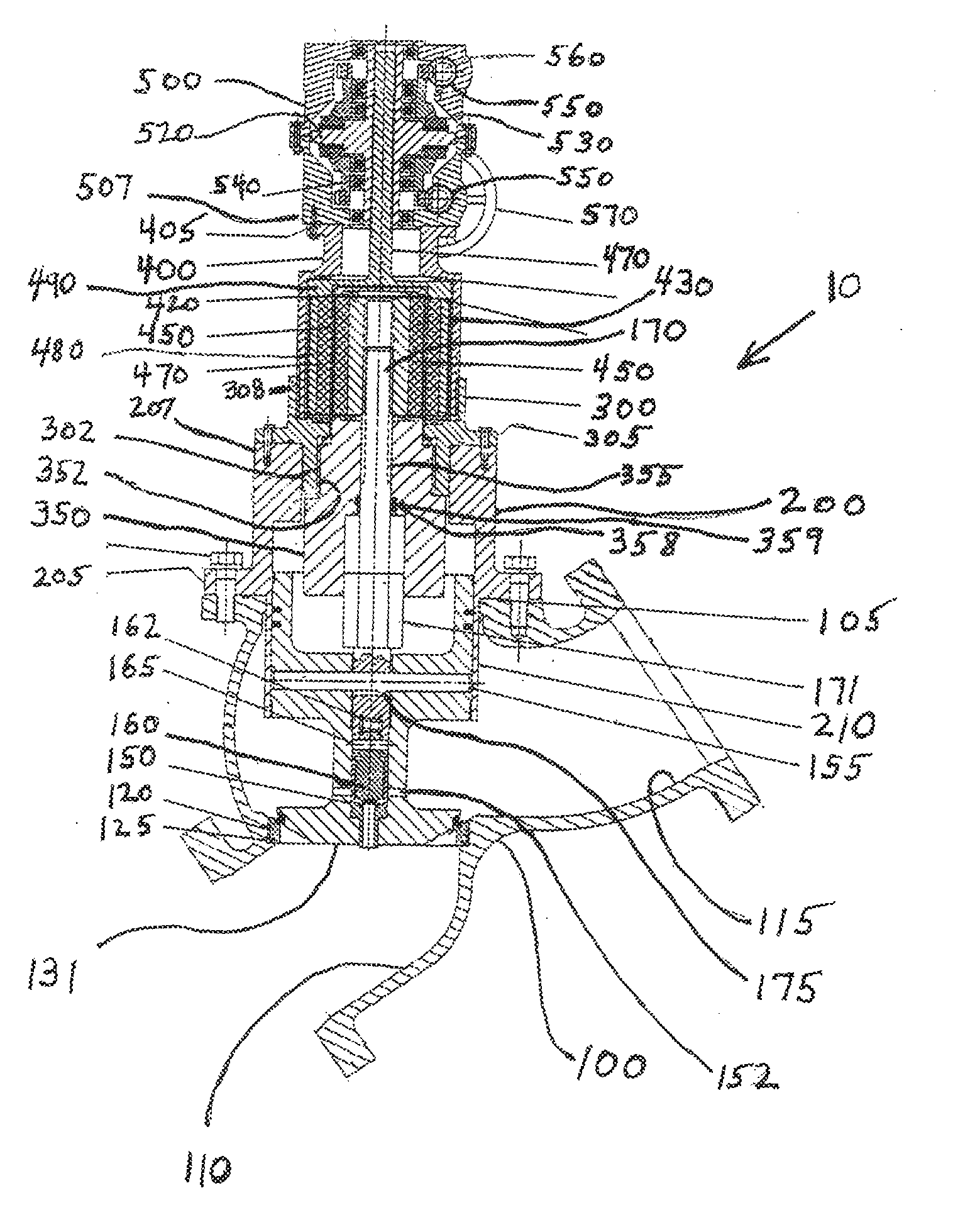 Valve assembly with magnetically coupled actuator