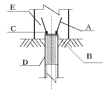 Embedded iron member and anchor bar connecting structure