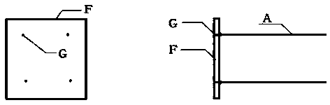 Embedded iron member and anchor bar connecting structure