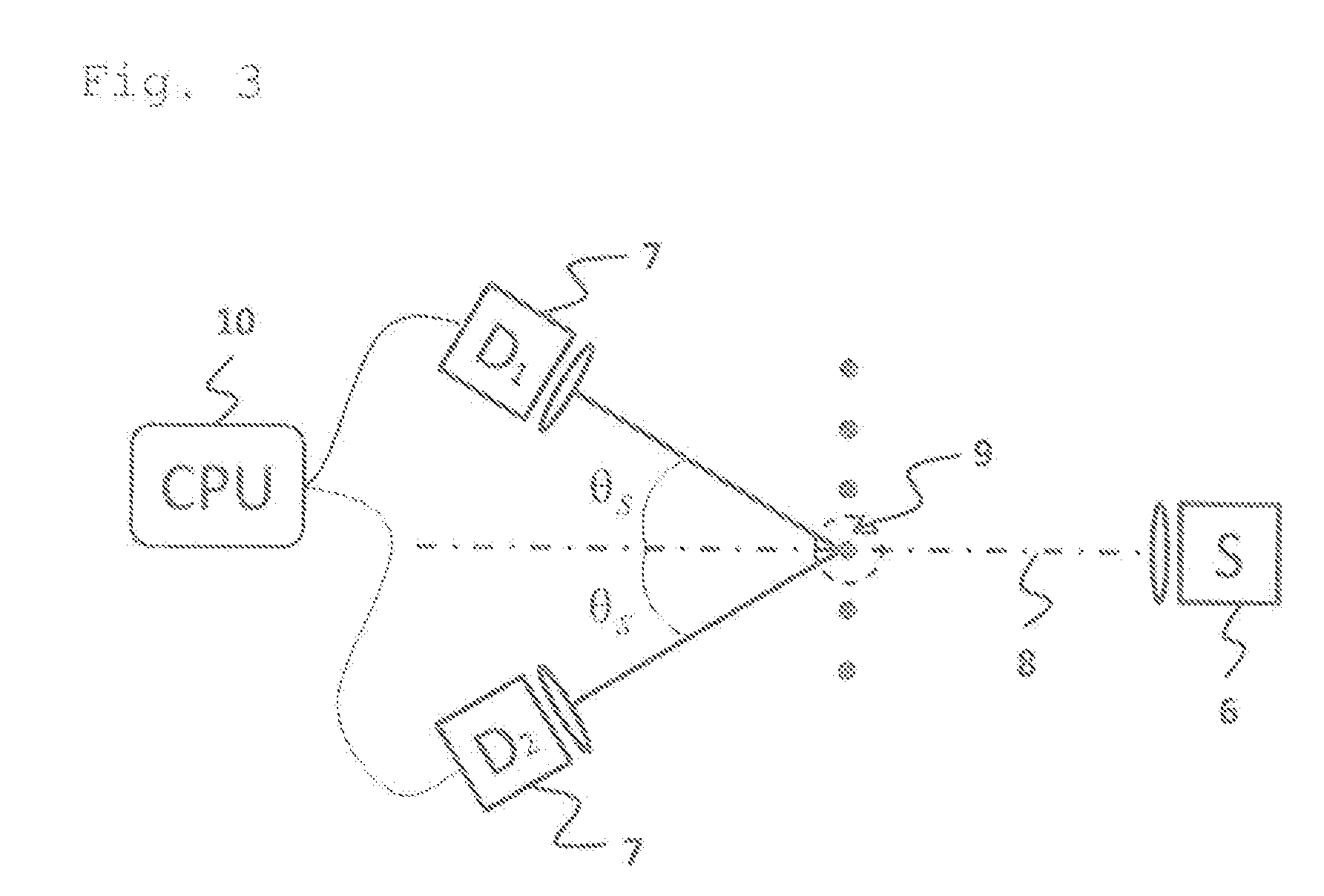 Method and device for determining the size of a transparent particle