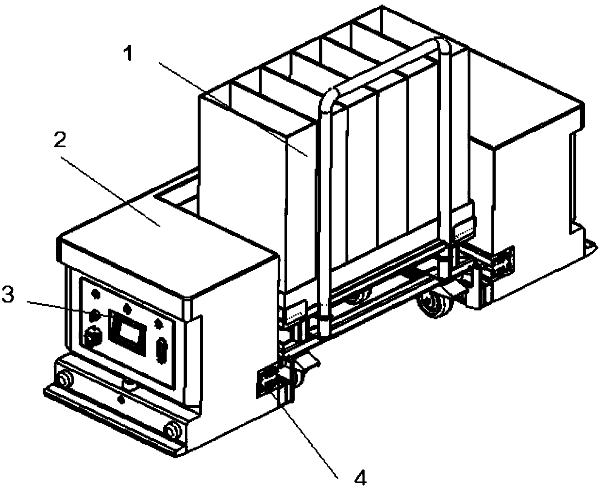 Space limited U-shaped AGV transportation device