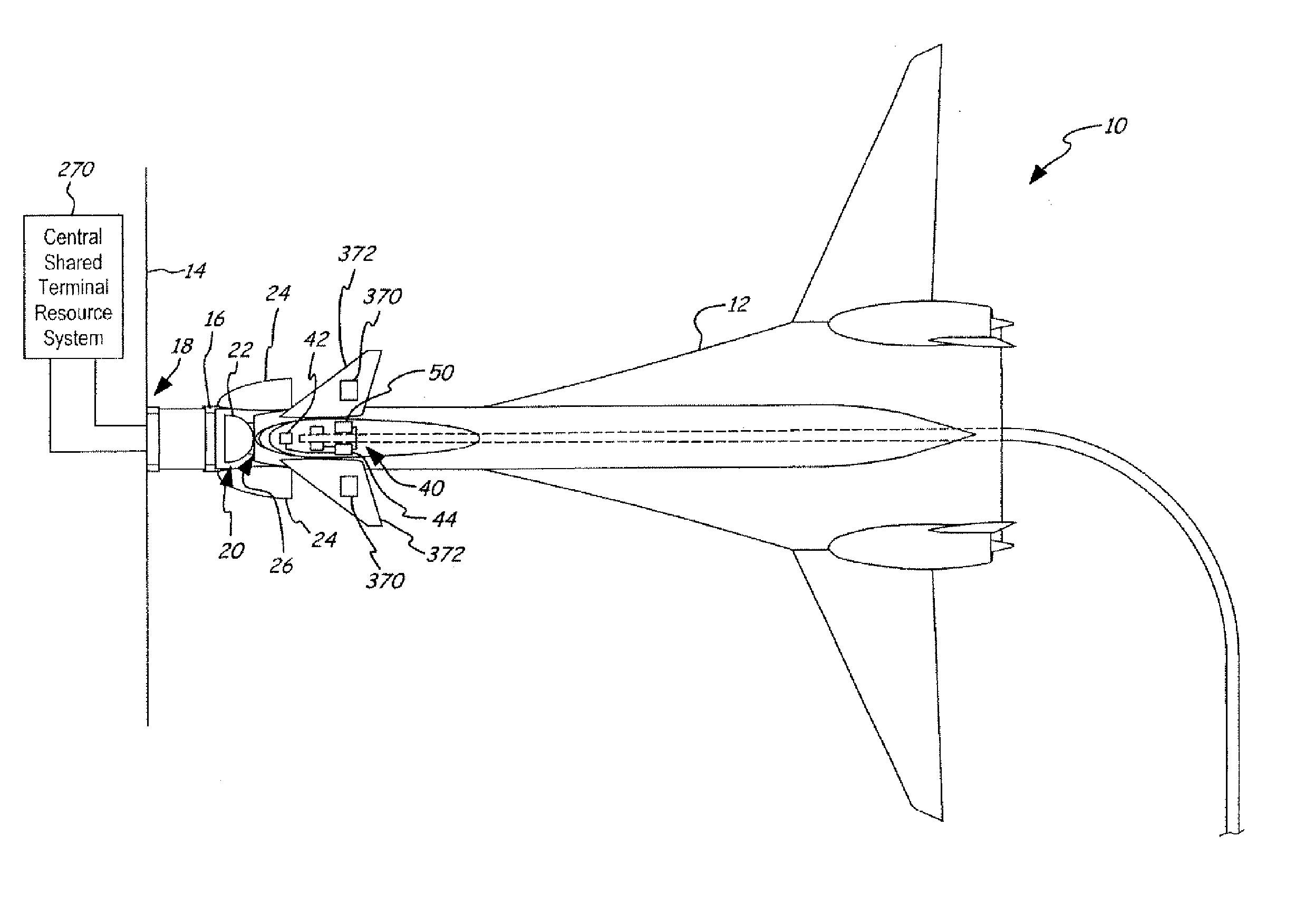 Terminal docking port for an operational ground support system