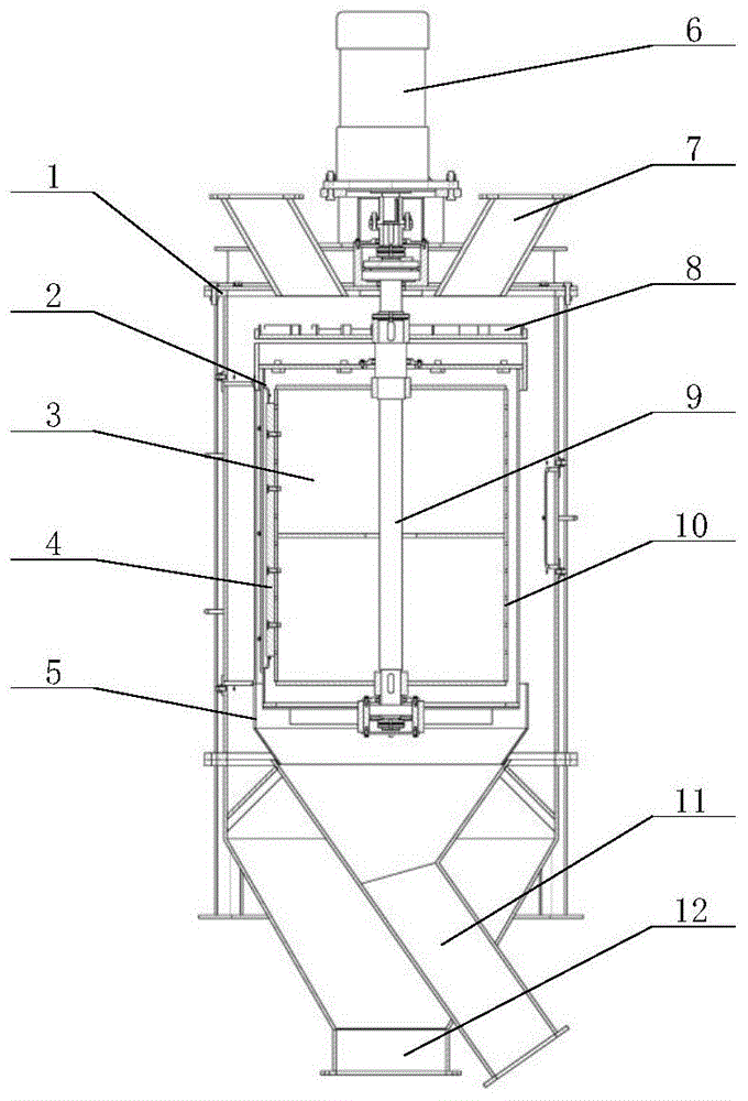Vertical magnet separator with rotary magnetic system