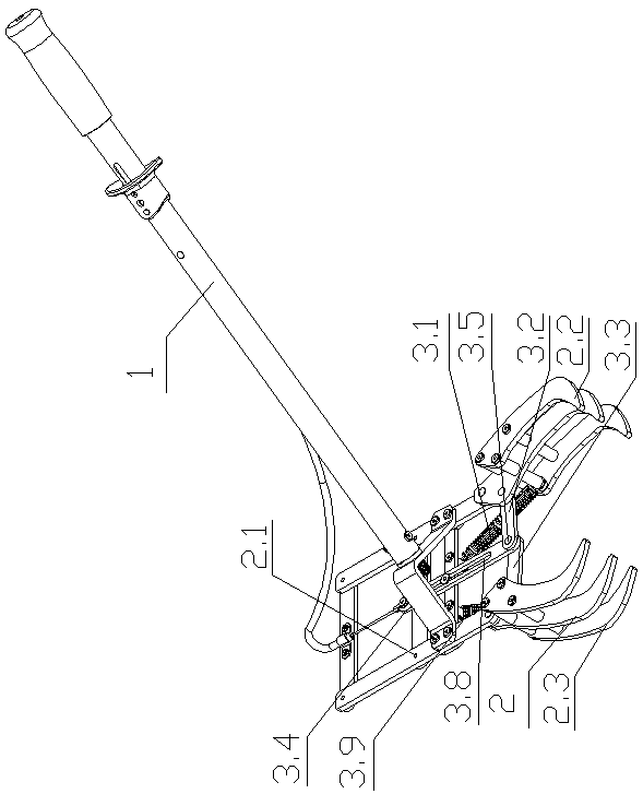 Fish catching device with long-handle structure