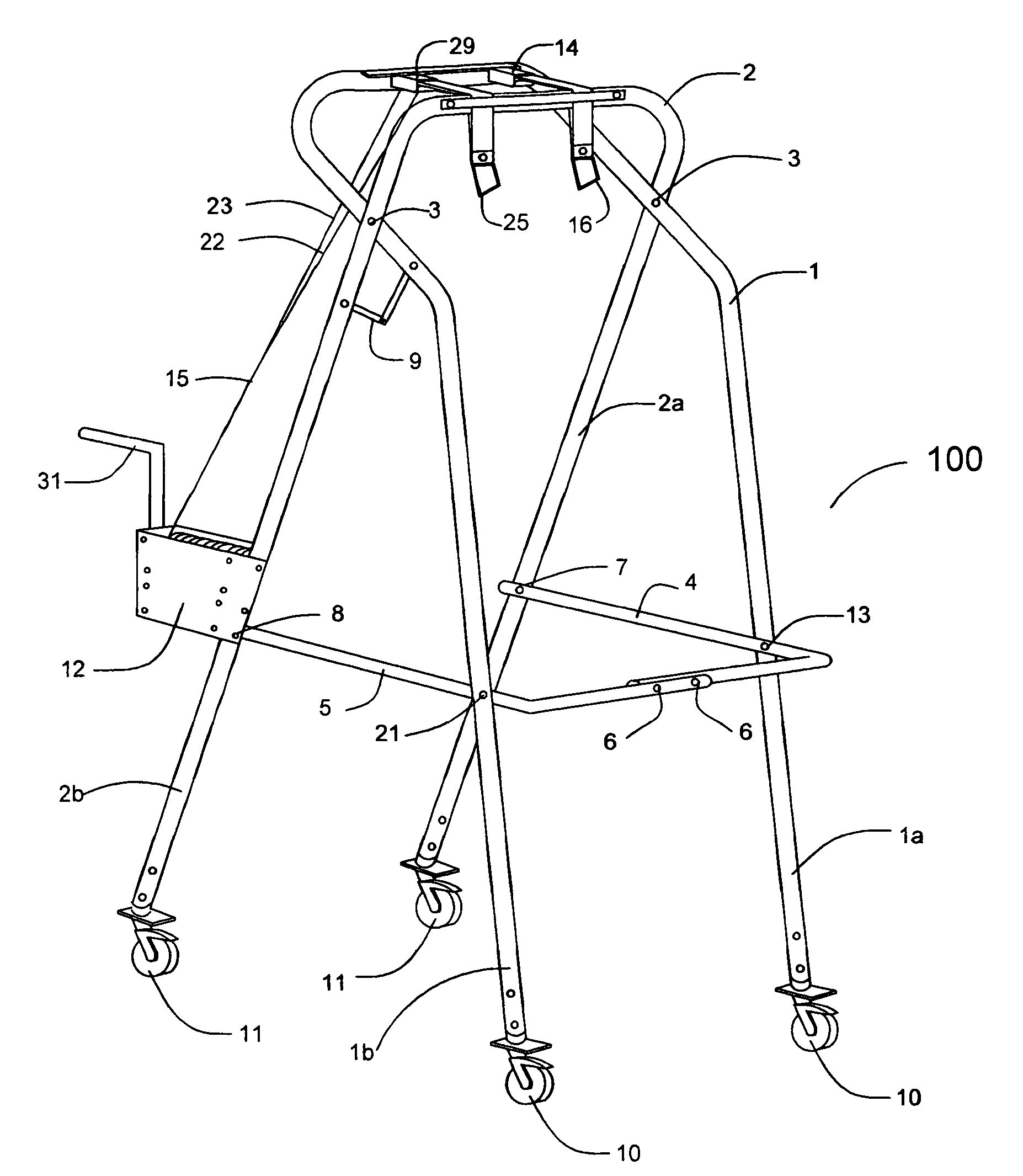 Partial weight bearing suspension walker