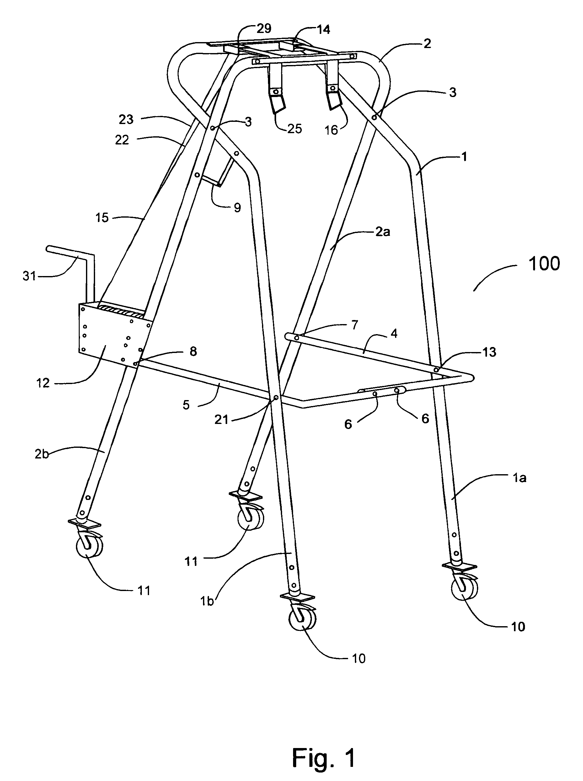Partial weight bearing suspension walker