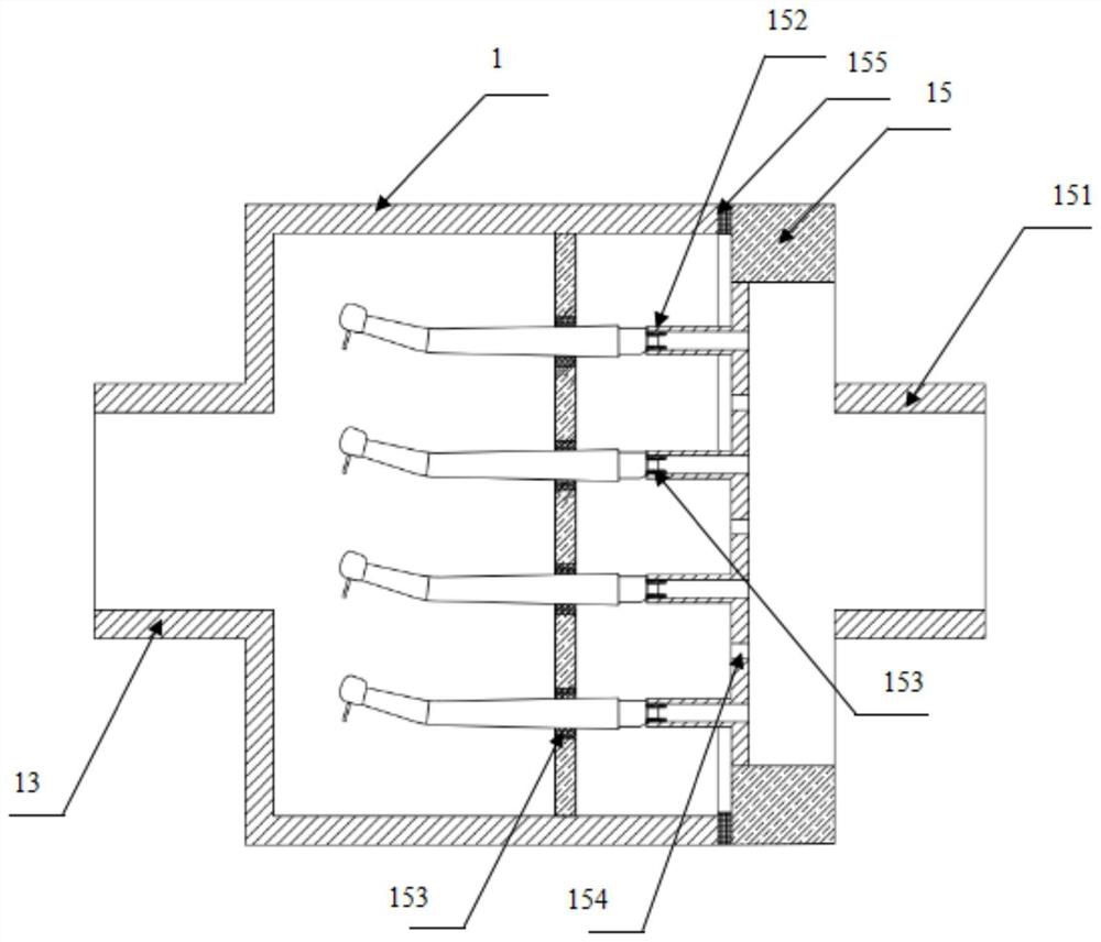 Internal drying device for dental handpiece