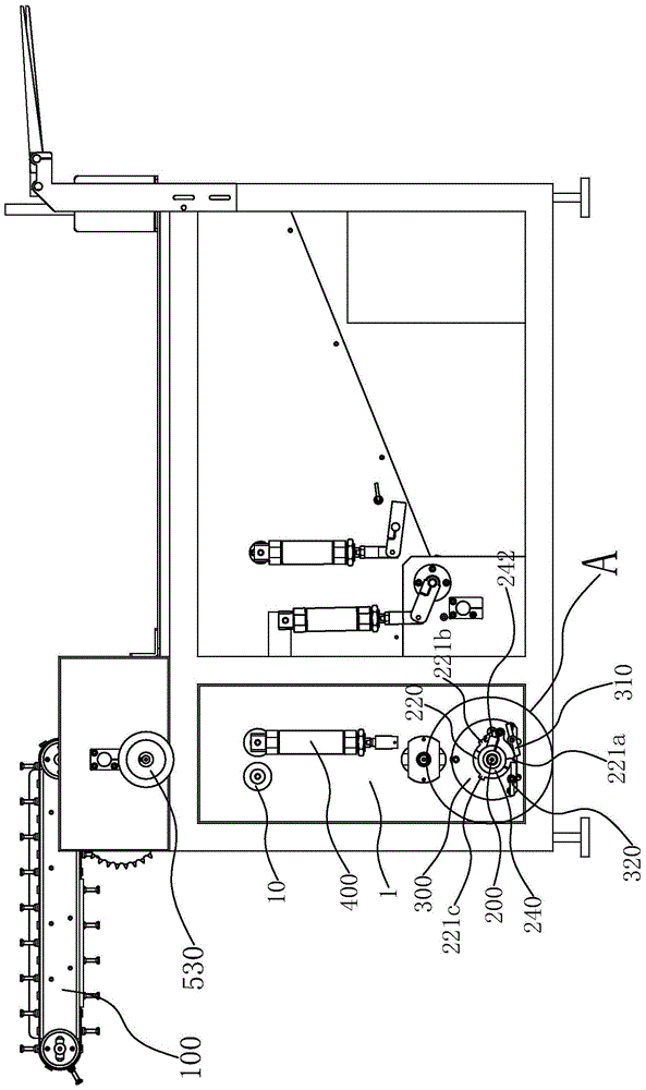 One-way adjustable chain conveyor mechanism