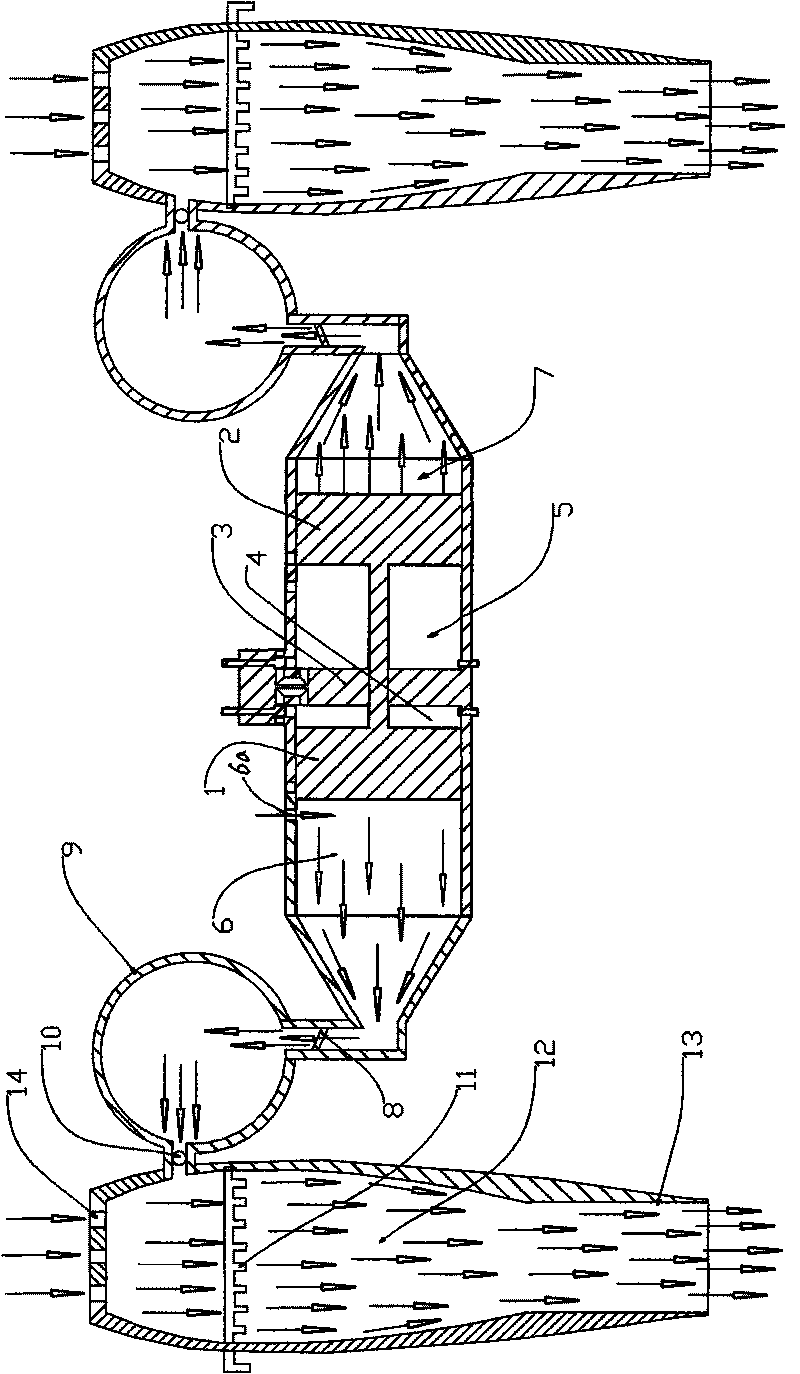 Air jet engine using piston engine as air compressor and application thereof