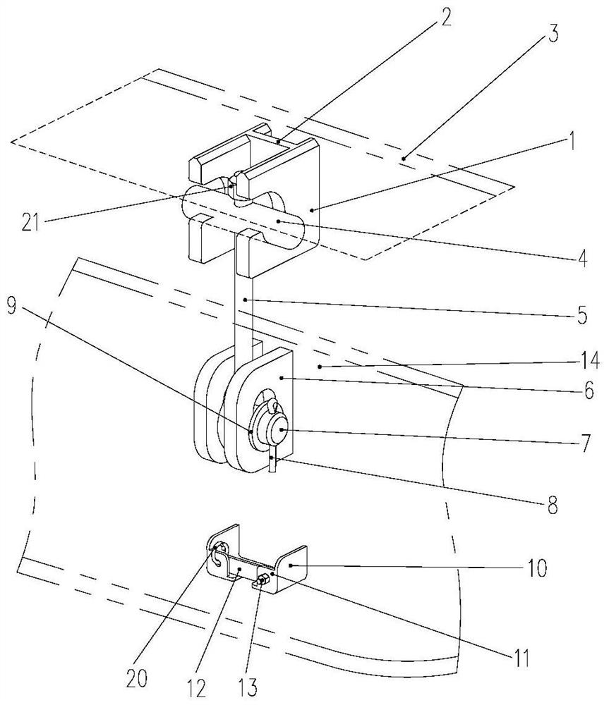 Rail flat car lifting device