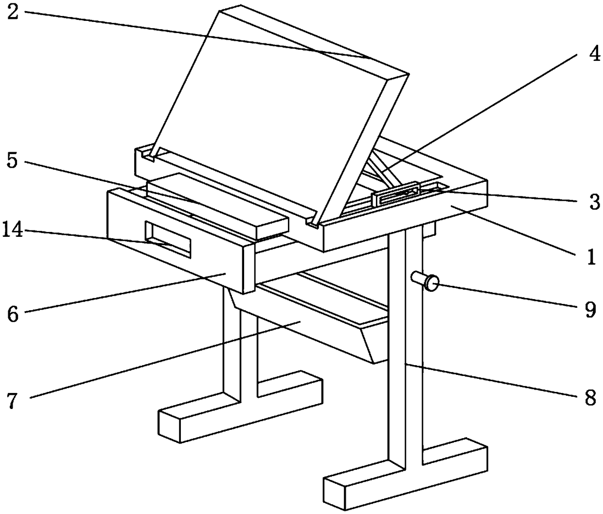 Drawing table facilitating drawing placement for engineering drawing