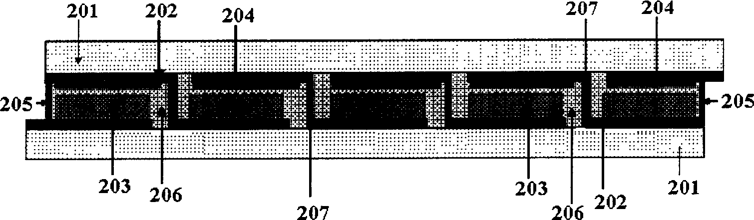 Large area internal series dye sensitization nano thin film solar cell and producing method thereof