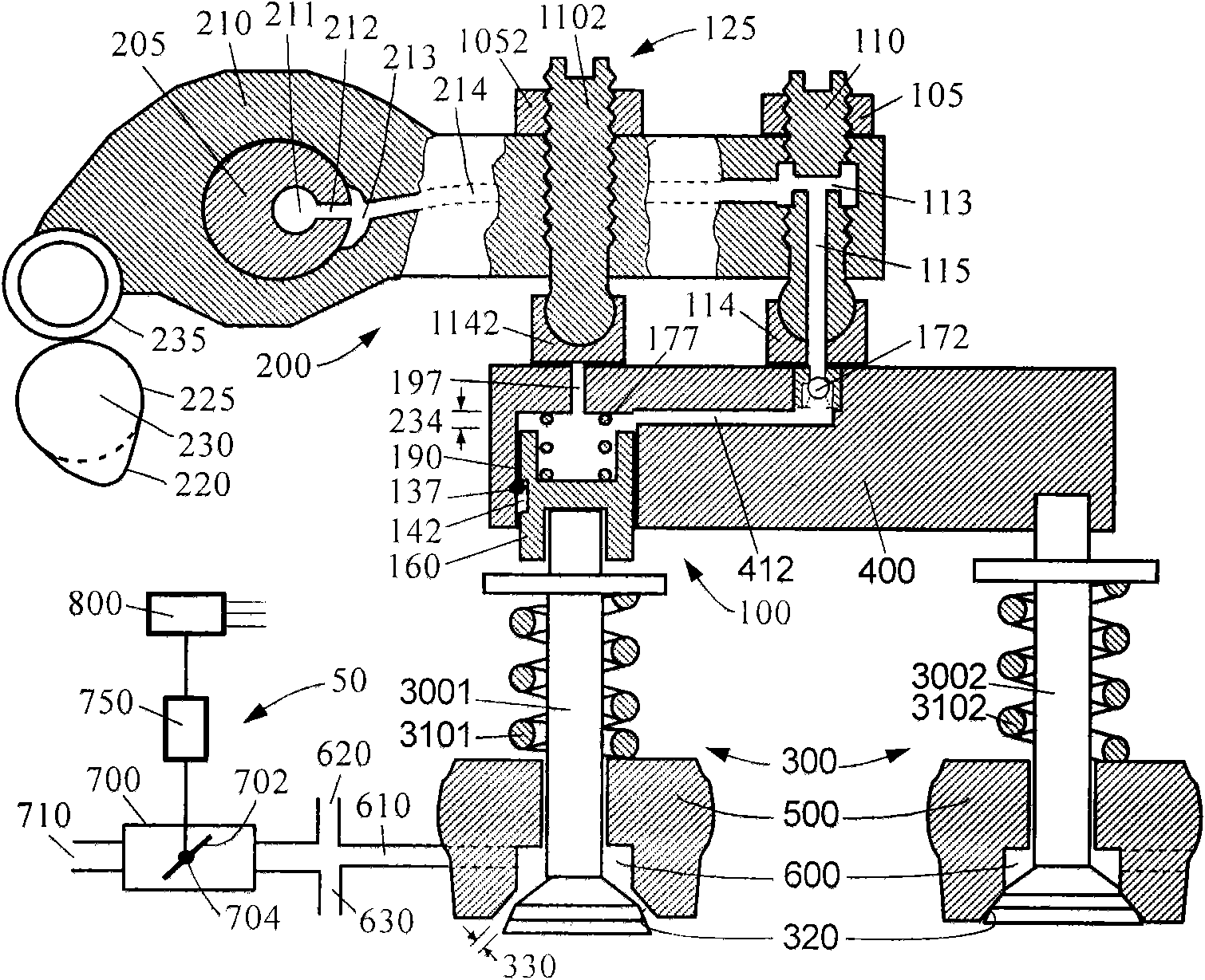 Braking method and device of integrated exhaust type engine