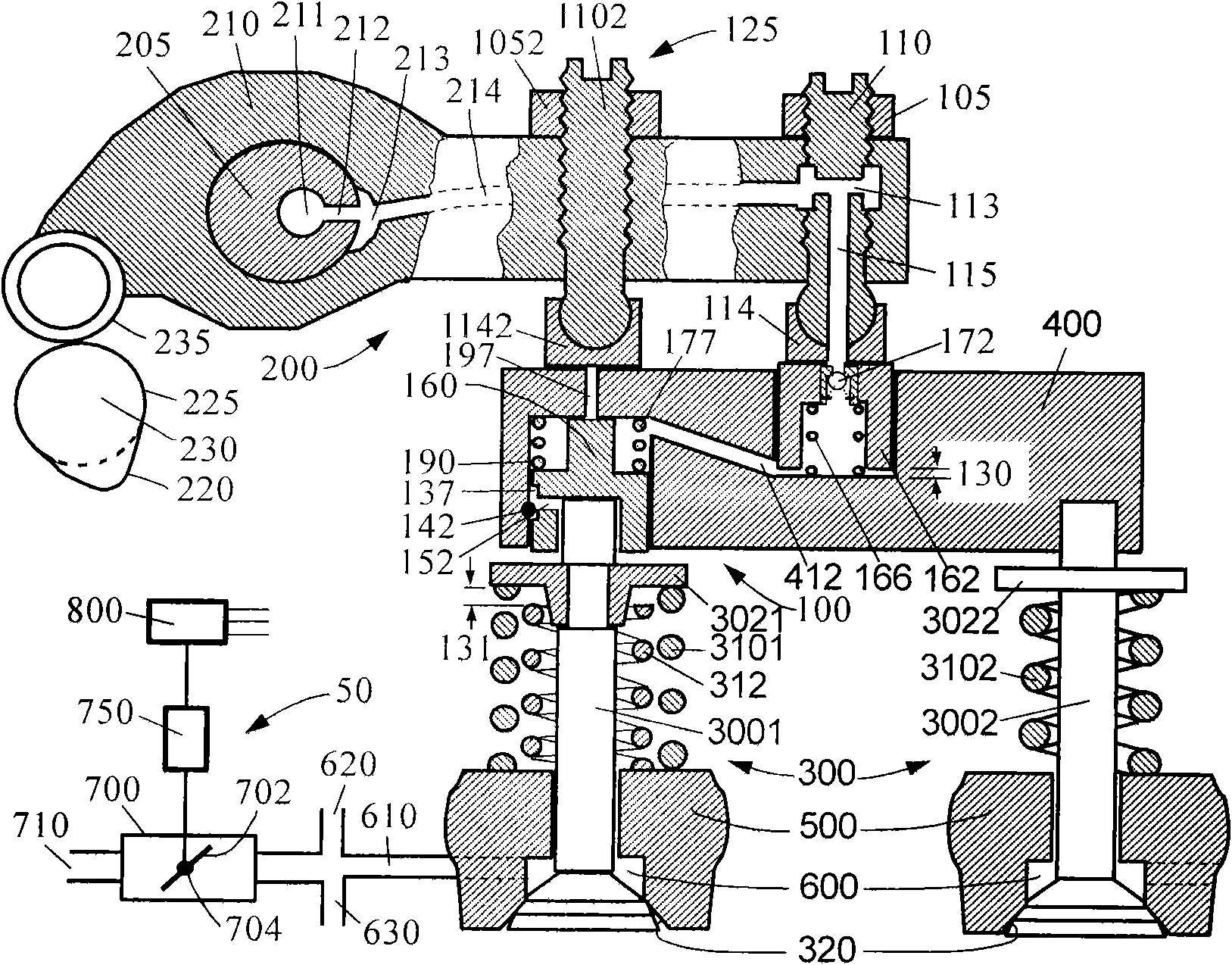 Braking method and device of integrated exhaust type engine